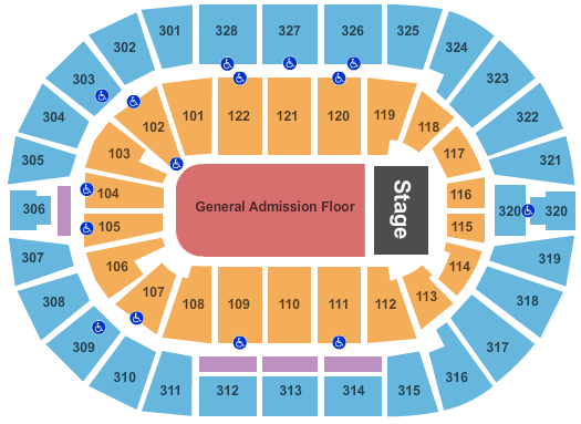 BOK Center Grey Day Seating Chart